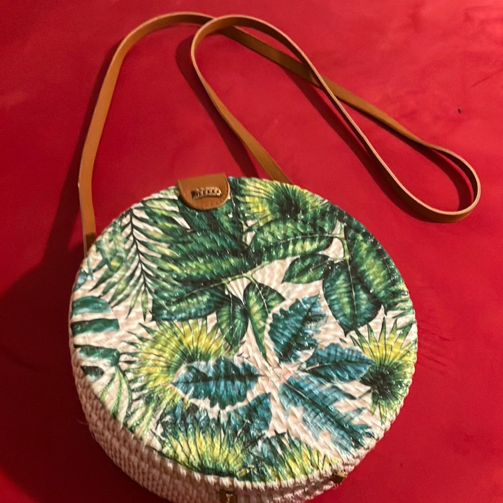 Tropical floral crossbody bag